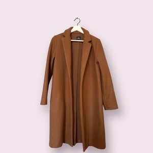 Zara Women’s Felt Texture Coat In Camel